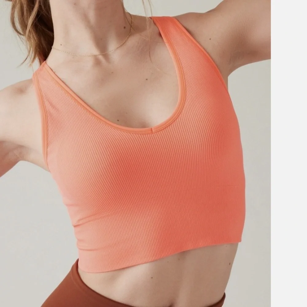 Athleta Aurora Seemless Coral Ribbed Tank - Picture 4 of 7